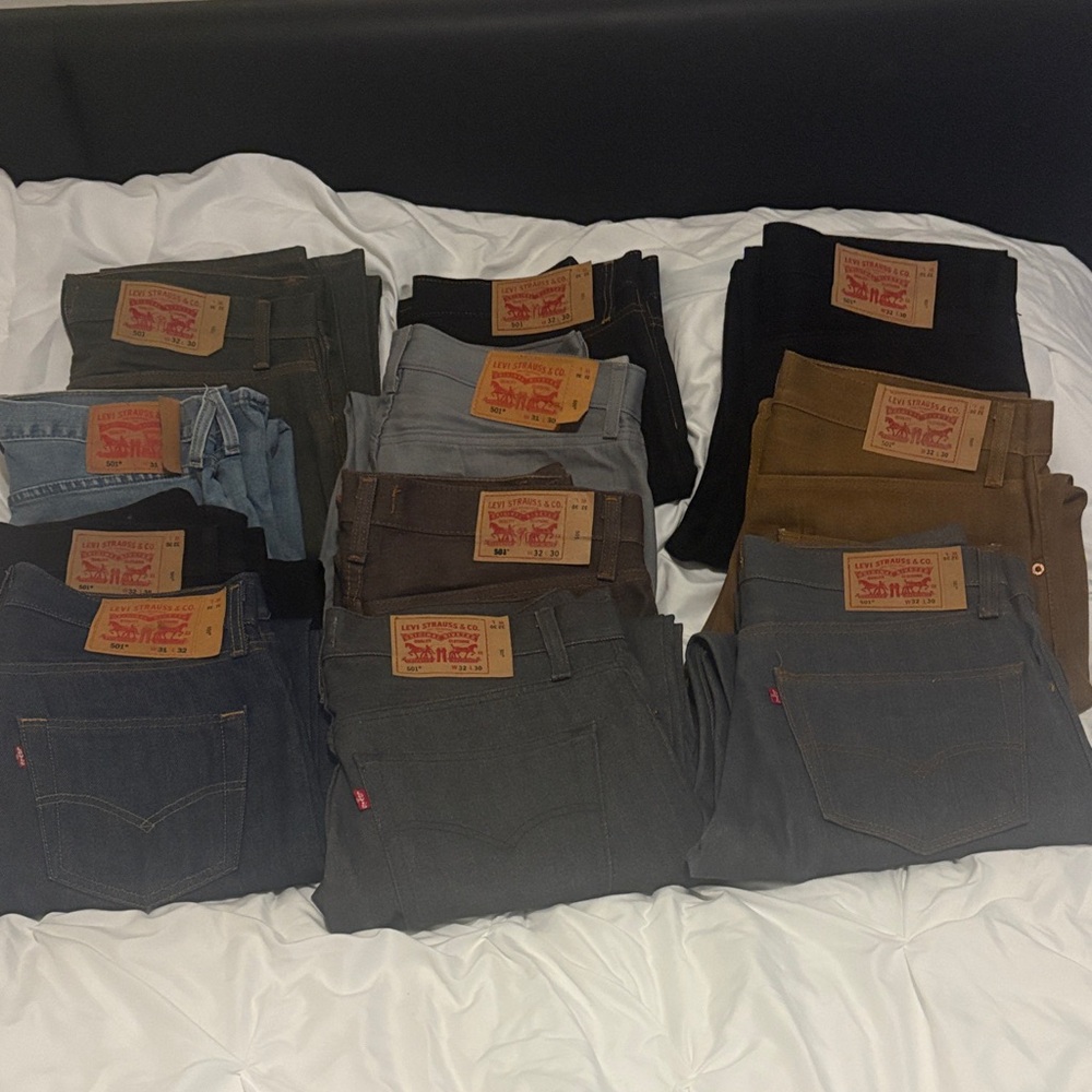 Levi's Men's Jeans - Black, Blue, Gray, Brown